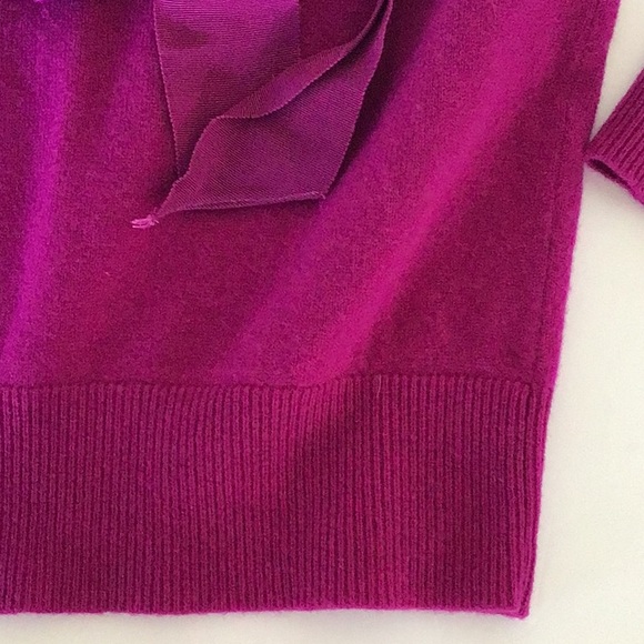 TRINA TURK MAGENTA LONG SLEEVE CASHMERE WOOL SWEATER LARGE - Picture 10 of 12
